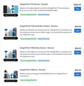 iFixit Pixel 7 維修部件