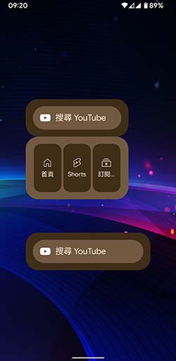 Youtube App 正式推出 Material You Widget