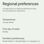 Android 14 Regional Preferences