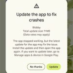 App Crashing 自動更新提示