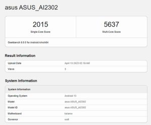 Asus Zenfone 10 Benchmark