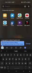 SwiftKey Beta Bing Chat AI