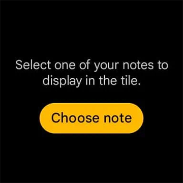 Wear OS Google Keep Single Note Tile