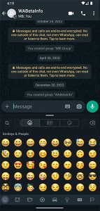 WhatsApp New Emoji Keyboard