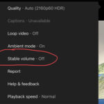 Youtube Stable volume feature