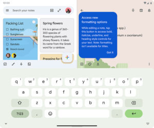 Google Keep Text Formatting