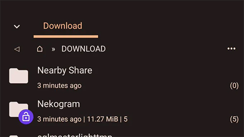 Nearby Share Download folder