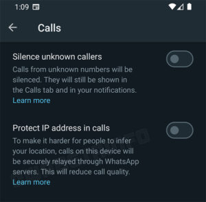 WhatsApp Protect IP address in calls