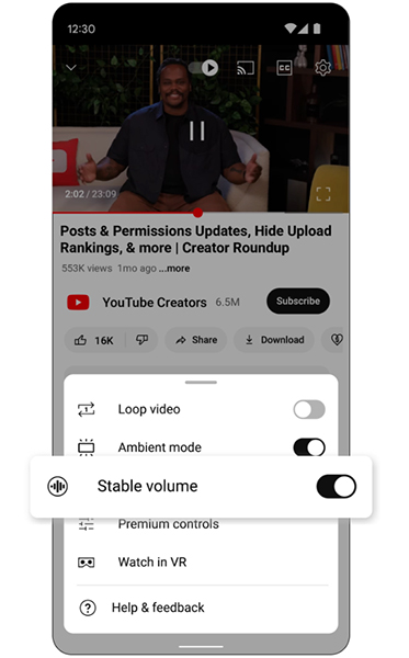 YouTube Stable Volume