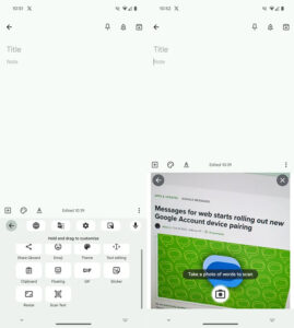 Google Gboard OCR Scan Text