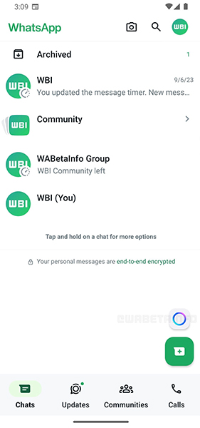 WhatsApp Beta AI Chat