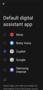 Microsoft Copilot 設定為 Android Assistant