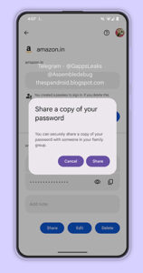 Google Password Manager 共享密码