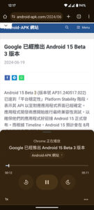 Chrome on Android 朗讀頁面