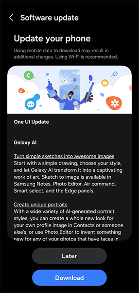 Galaxy AI One UI 6.1.1