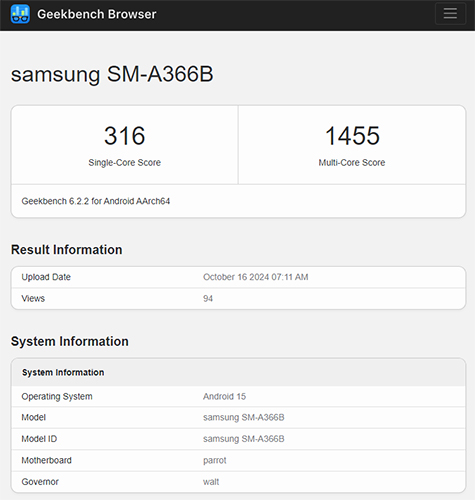 Galaxy A36 SM-A366B