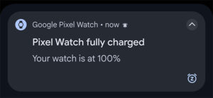 Pixel Watch 充電完成通知