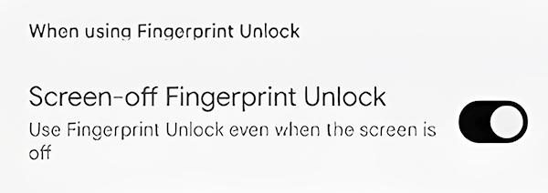 Screen-off Fingerprint Unlock