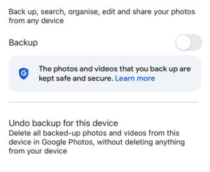 Undo Device Backup