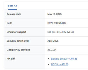 Android 16 Beta 4.1