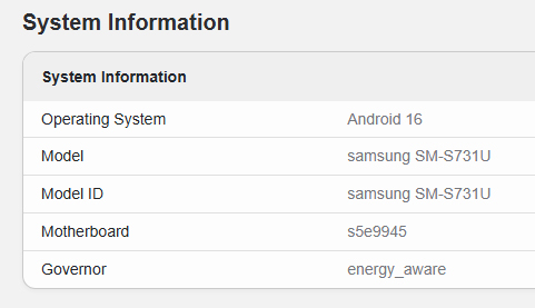 Galaxy S25 FE SM-S731U