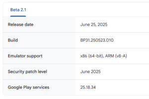 Android 16 QPR1 Beta 2.1