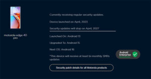 Motorola Edge 40 Pro Android 16