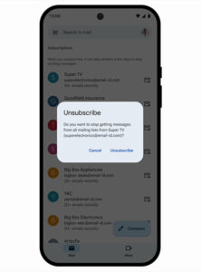 Gmail 管理訂閱