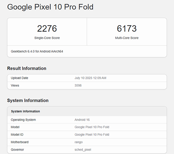 Pixel 10 Pro Fold