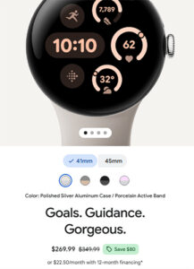 Pixel Watch 3 系列全線勁減 US$80