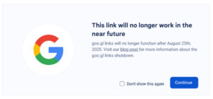 Google goo.gl 短網址 服務