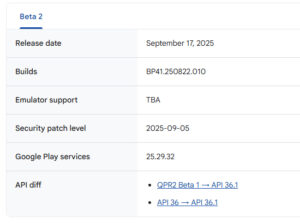 Android 16 QPR2 Beta 2