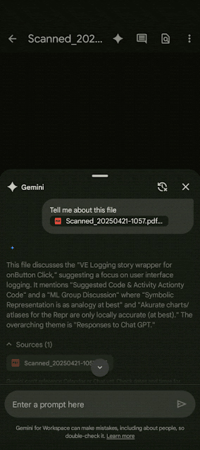 Gemini in Google Drive App