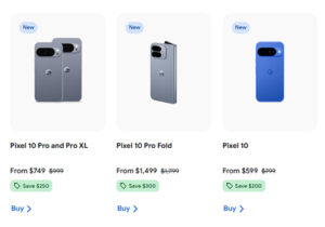 Pixel 10 系列减价