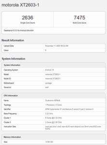 Motorola X70 Ultra Benchmark