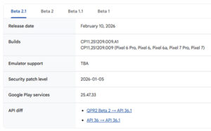 Android 16 QPR3 Beta 2.1