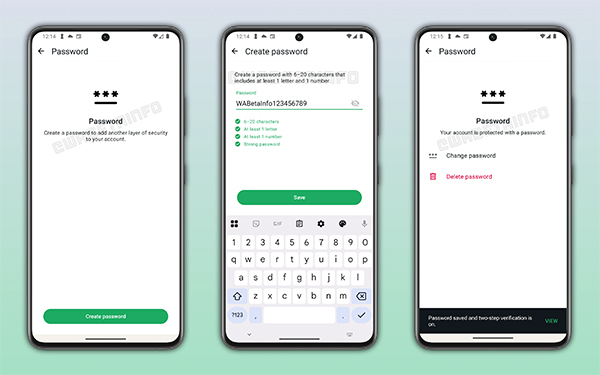 WhatsApp 傳統密碼