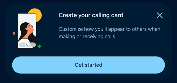 Google Phone App Create Calling Card