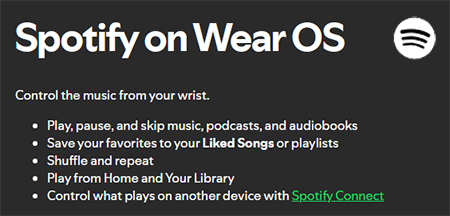 Spotify on Wear OS
