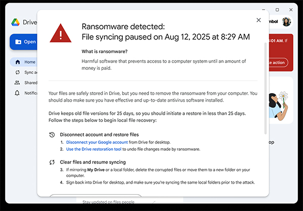 Google Drive Ransomware Detect