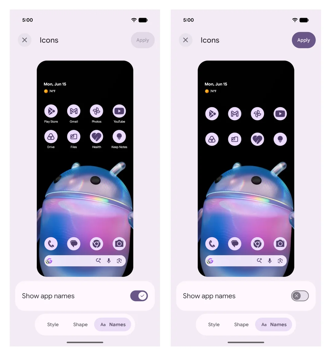 Hide App Label
