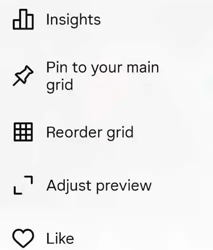 Instagram Reorder Grid