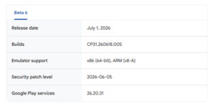 Android 17 QPR1 Beta 6