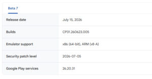 Android 17 QPR1 Beta 7