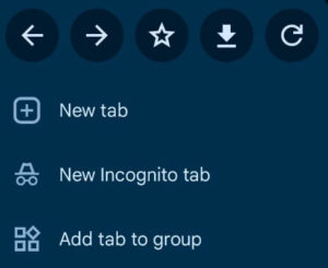 Chrome 150 Back Button