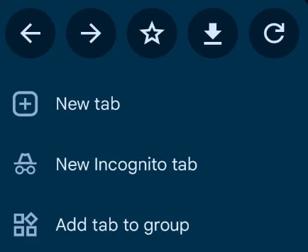 Chrome 150 Back Button